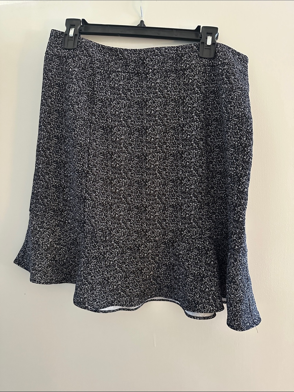 Worthington Black and White Tweed A-Line Skirt